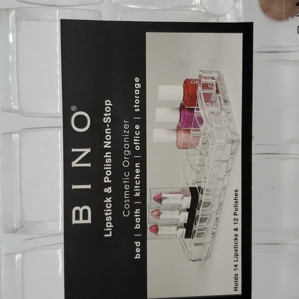 Bino lipstick Junkie 24 Compartment Acrylic Lipstick Polish Organizer Trinkets